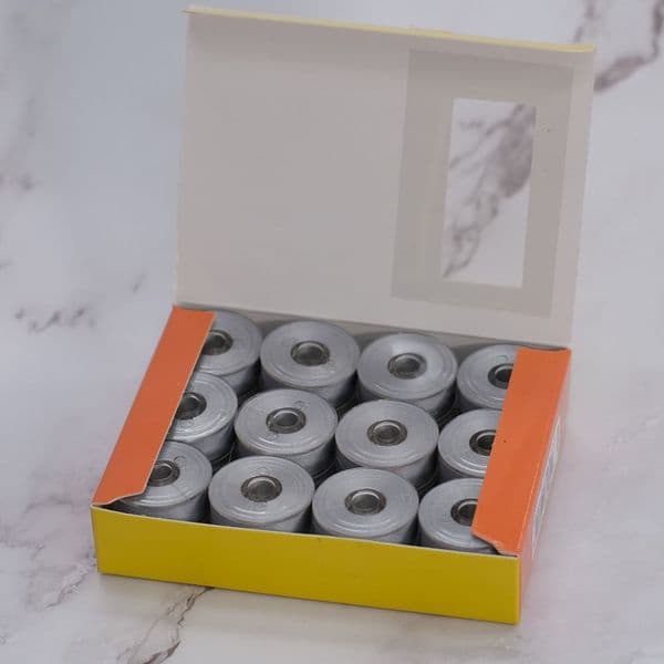 DecoBob Wonderfil Dove Grey 24 Pack M Size Bobbins