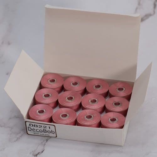 Decobob Wonderfil Dusty Rose 24 Pack M Size Bobbins