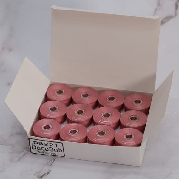 Decobob Wonderfil Dusty Rose 24 Pack M Size Bobbins