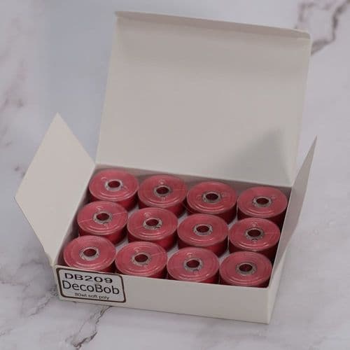 DecoBob Wonderfil Raspberry 24 Pack M Size Bobbins