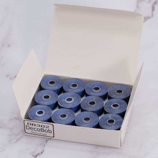 DecoBob Wonderfil Royal Blue 24 Pack M Size Bobbins