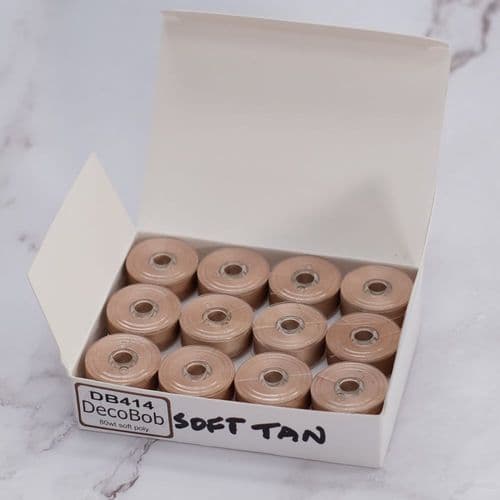 DecoBob Wonderfil Soft Tan 24 Pack M Size Bobbins