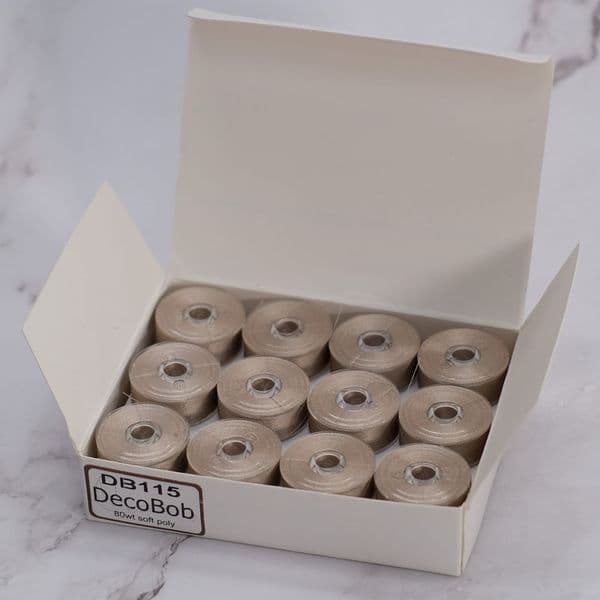 DecoBob Wonderfil Taupe 24 Pack M Size Bobbins