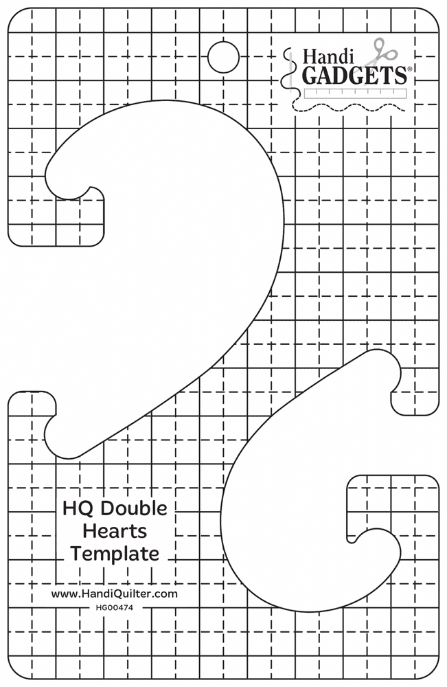 Double Hearts Template/Ruler - DISCONTINUED