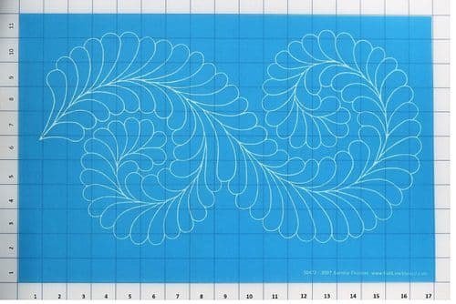 Fancy Feather Border Stencil
