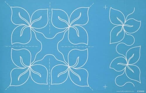 Fancy Tri-Leaf with Border Stencil