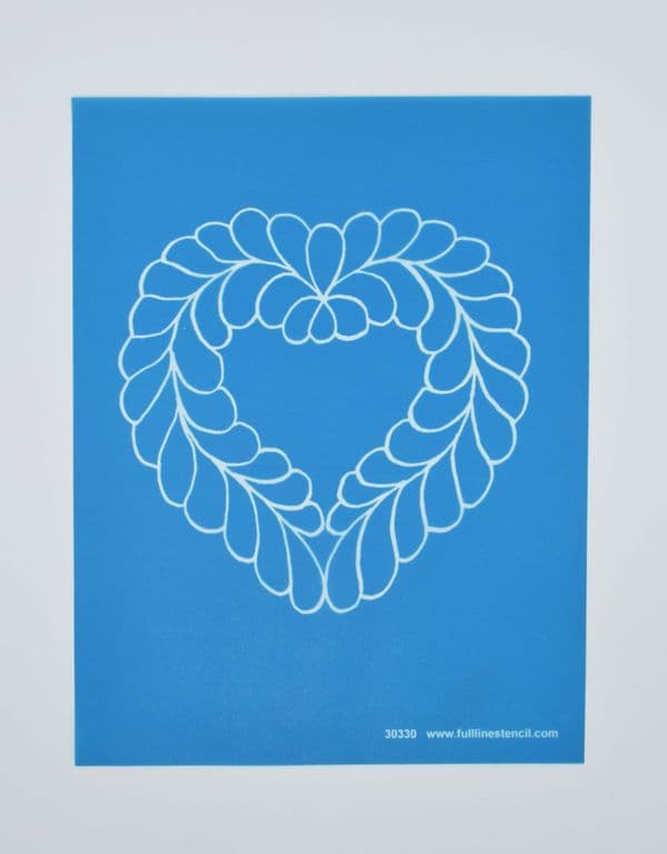 Feather Heart Stencil (6 ¾