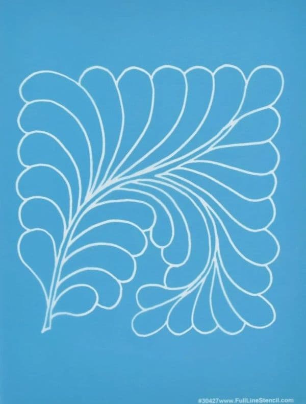 Feather Square Stencil (7 ¼