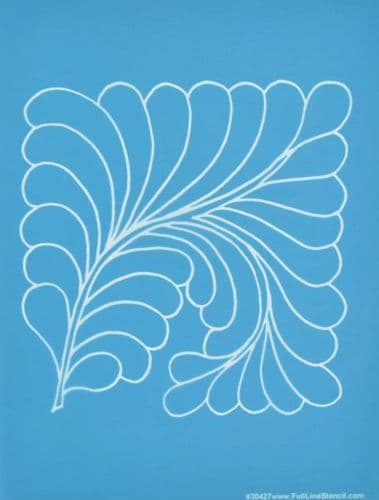 Feather Square Stencil (7 ¼" x 7 ¼")