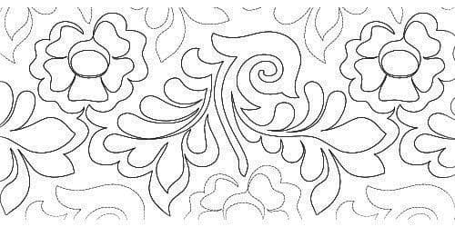 Field of Flowers 10" Pantograph 12' Roll