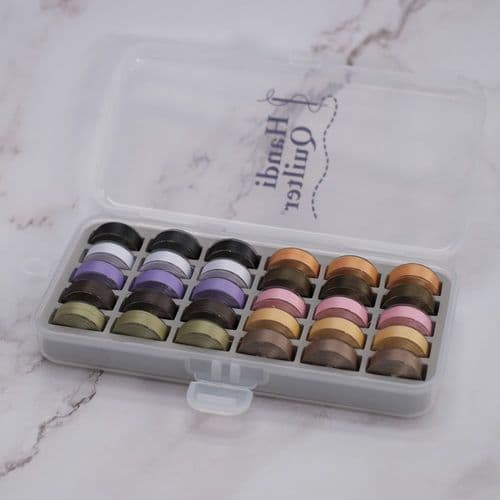 Filled Bobbinbox with 30 Wonderfil Assorted M Bobbins - Set 3