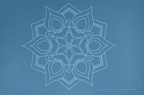 Flaming Star 11-12" Block Stencil