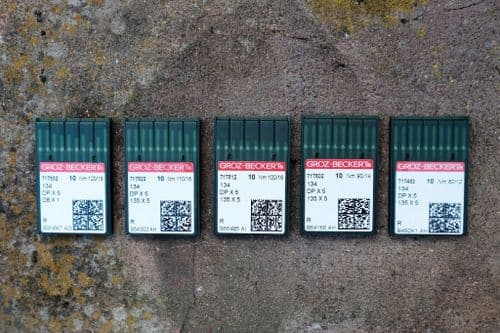 Groz Beckert Sharp 12/80, 14/90, 16/100, 18/110, 19 or 20 (Pack of 50 Needles)