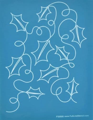 Holly Background Stencil