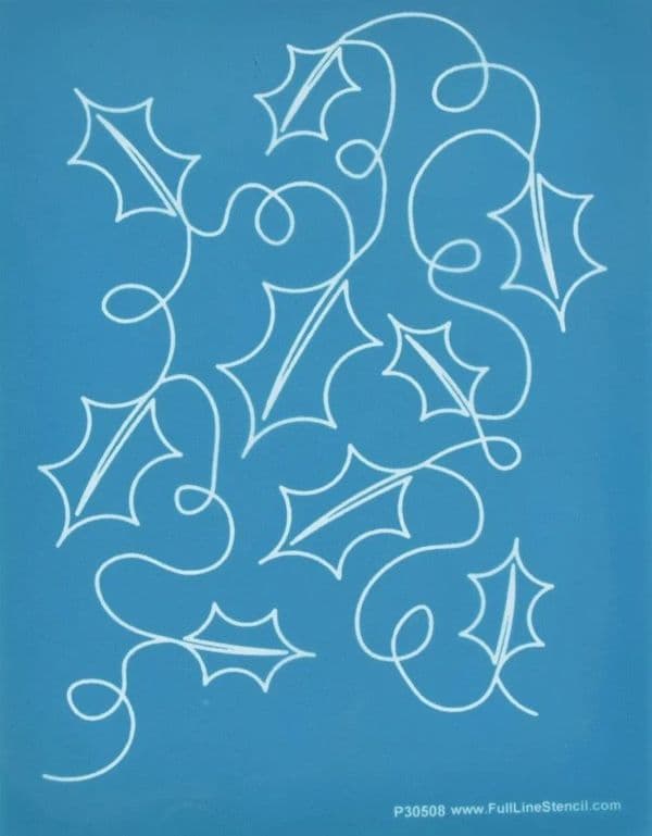 Holly Background Stencil