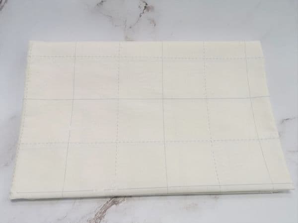 HQ Logo Cream Gridded Fabric by the Metre