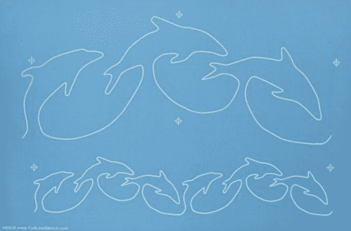 Interlocking Dolphin Stencil