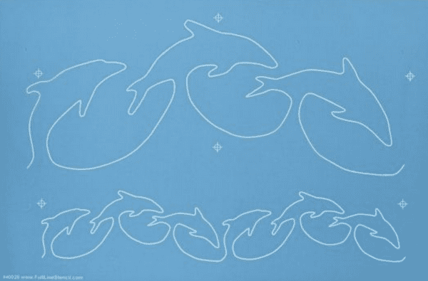 Interlocking Dolphin Stencil