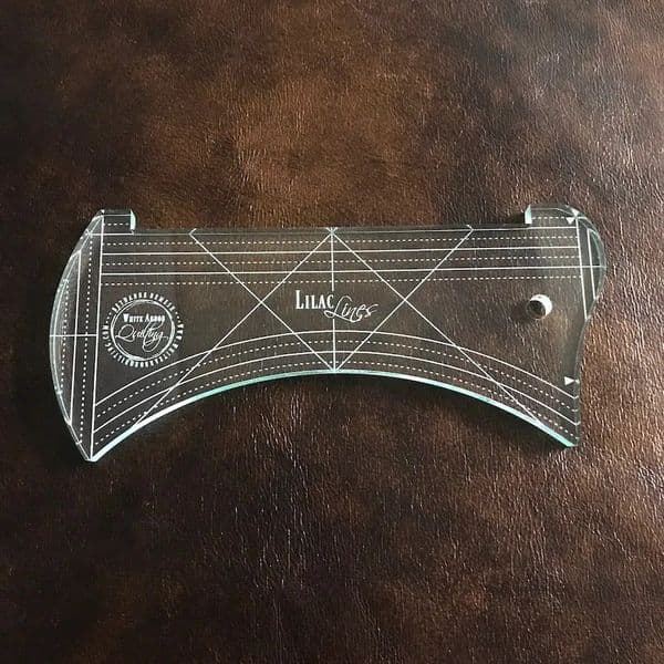 Lilac Lines Concave Ruler