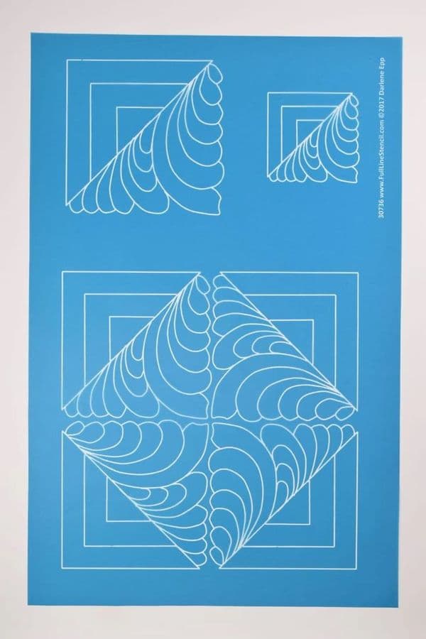 Log Cabin Feather/Square Stencil (9