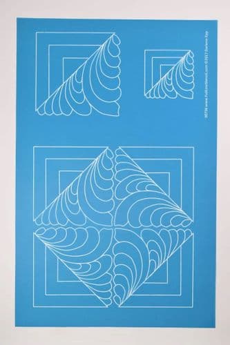 Log Cabin Feather/Square Stencil (9", 5", 3")