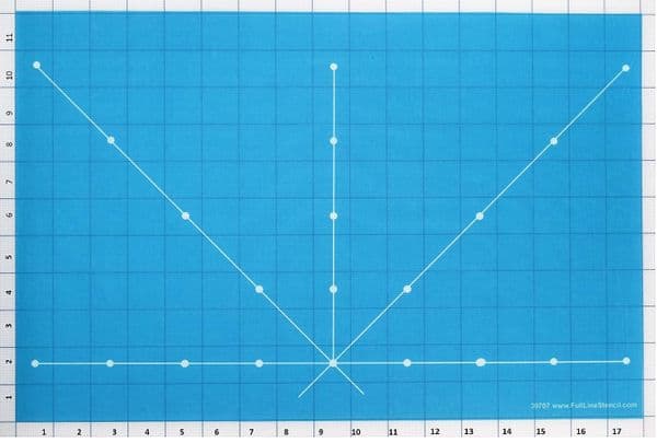 Machine Quilting Guide Large Stencil (for up to 16