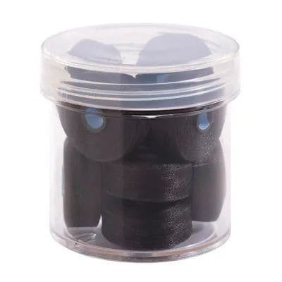 Magna Glide Delights Black 40wt Trilobal Polyester M Size Bobbins (Tub of 10)