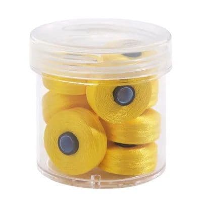 Magna Glide Delights Bright Yellow 40wt Trilobal Polyester M Size Bobbins (Tub of 10)