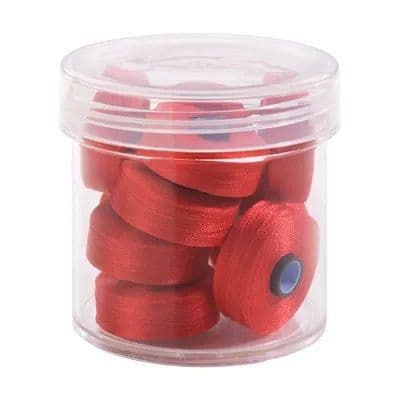 Magna Glide Delights Cardinal 40wt Trilobal Polyester M Size Bobbins (Tub of 10)
