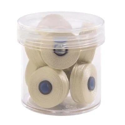 Magna Glide Delights Cream 40wt Trilobal Polyester M Size Bobbins (Tub of 10)