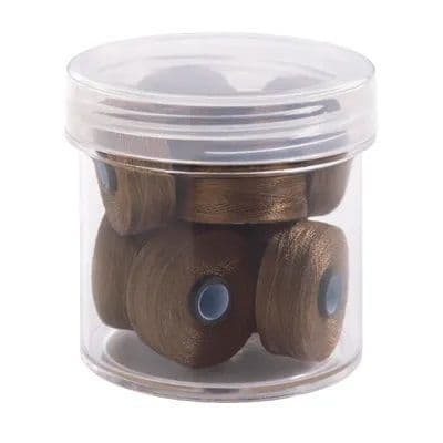 Magna Glide Delights Dark Brown 40wt Trilobal Polyester M Size Bobbins (Tub of 10)