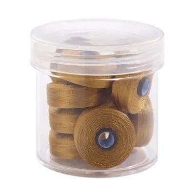 Magna Glide Delights Honey Gold 40wt Trilobal Polyester M Size Bobbins (Tub of 10)