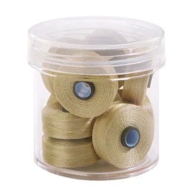 Magna Glide Delights Khaki 40wt Trilobal Polyester M Size Bobbins (Tub of 10)