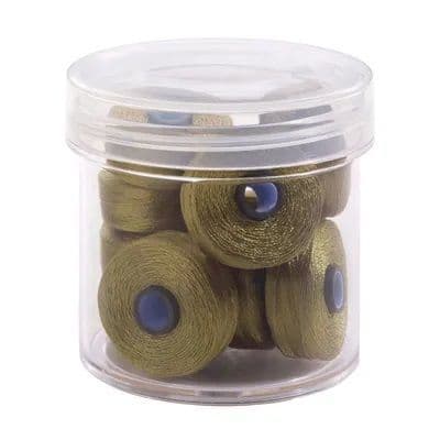 Magna Glide Delights Light Olive 40wt Trilobal Polyester M Size Bobbins (Tub of 10)