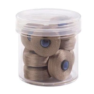Magna Glide Delights Light Tan 40wt Trilobal Polyester M Size Bobbins (Tub of 10)