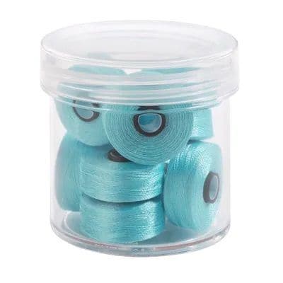 Magna Glide Delights Light Turquoise 40wt Trilobal Polyester M Size Bobbins (Tub of 10)