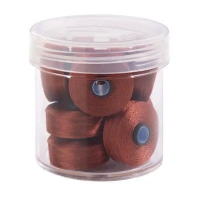 Magna Glide Delights Mahogany 40wt Trilobal Polyester M Size Bobbins (Tub of 10)