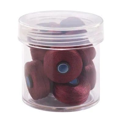 Magna Glide Delights Maroon 40wt Trilobal Polyester M Size Bobbins (Tub of 10)