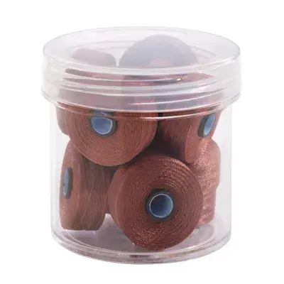 Magna Glide Delights Medium Brown 40wt Trilobal Polyester M Size Bobbins (Tub of 10)