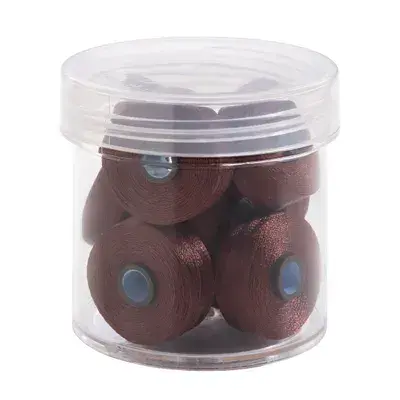 Magna Glide Delights Rust Brown 40wt Trilobal Polyester M Size Bobbins (Tub of 10)