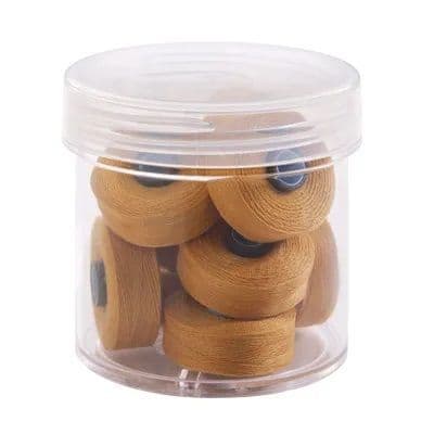 Magna Soft Honey Gold 50wt Polyester M Size Bobbins (Tub of 10)