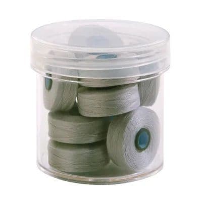 Magna Soft Light Grey 50wt Polyester M Size Bobbins (Tub of 10)