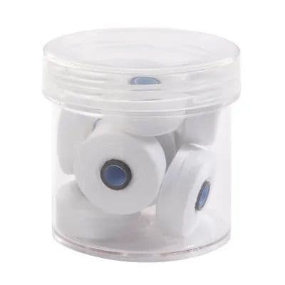 Magna Soft White 50wt Polyester M Size Bobbins (Tub of 10)