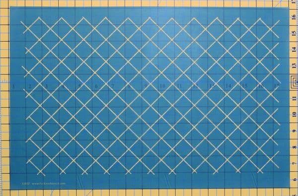 One Inch Grid On Point Stencil