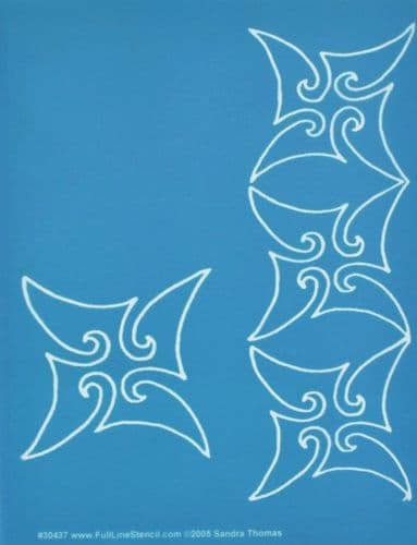 Reflecting Swans Border Stencil