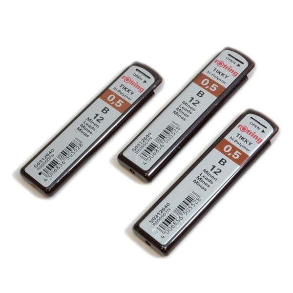 Rotring Tikky 0.7mm HB12 Leads Refills for Pencils