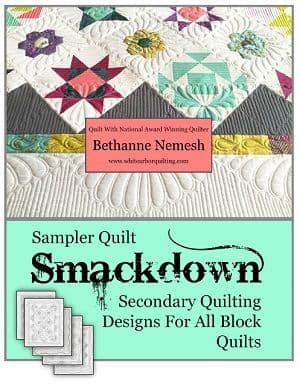 Sampler Quilt Smackdown: Secondary Quilting Designs for all Block Quilts