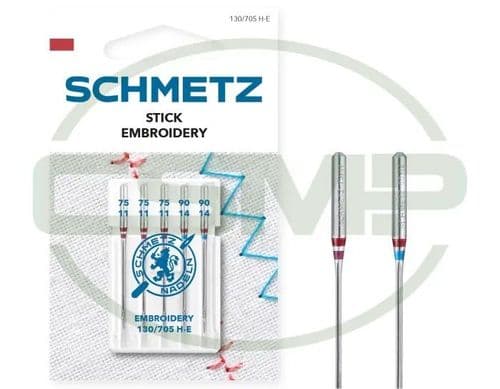 Schmetz Embroidery Needles Size 75-90 Pack of 5