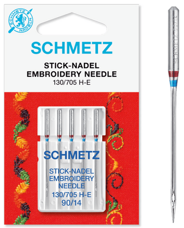 Schmetz Embroidery Needles Size 90/14 Pack of 5
