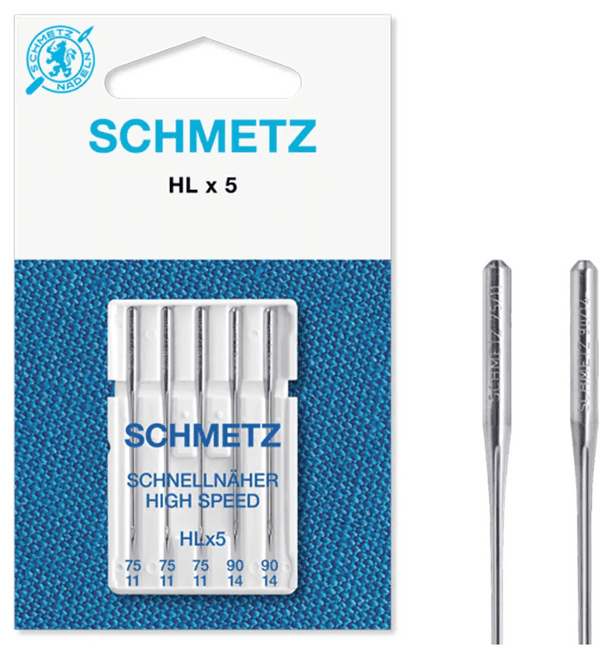 Schmetz HLx5 High Speed Needles Assorted 75/90 Pack of 5